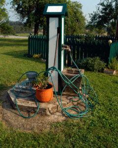 Private well system commonly used in rural areas, part of Twin Falls water sources