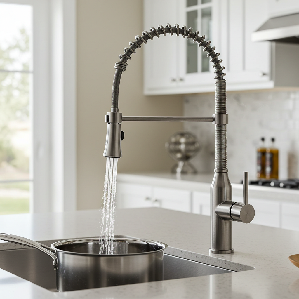 fixture upgrades on a budget featuring a modern pull-down kitchen faucet upgrade Twin Falls homeowners love