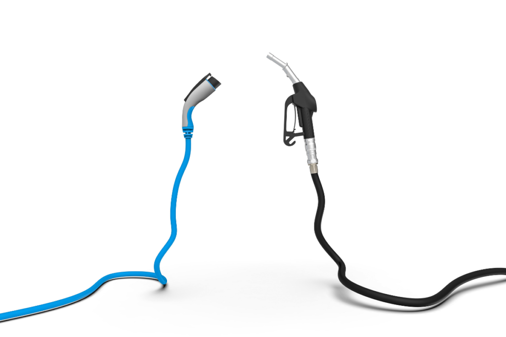 electric vehicle vs. gas car