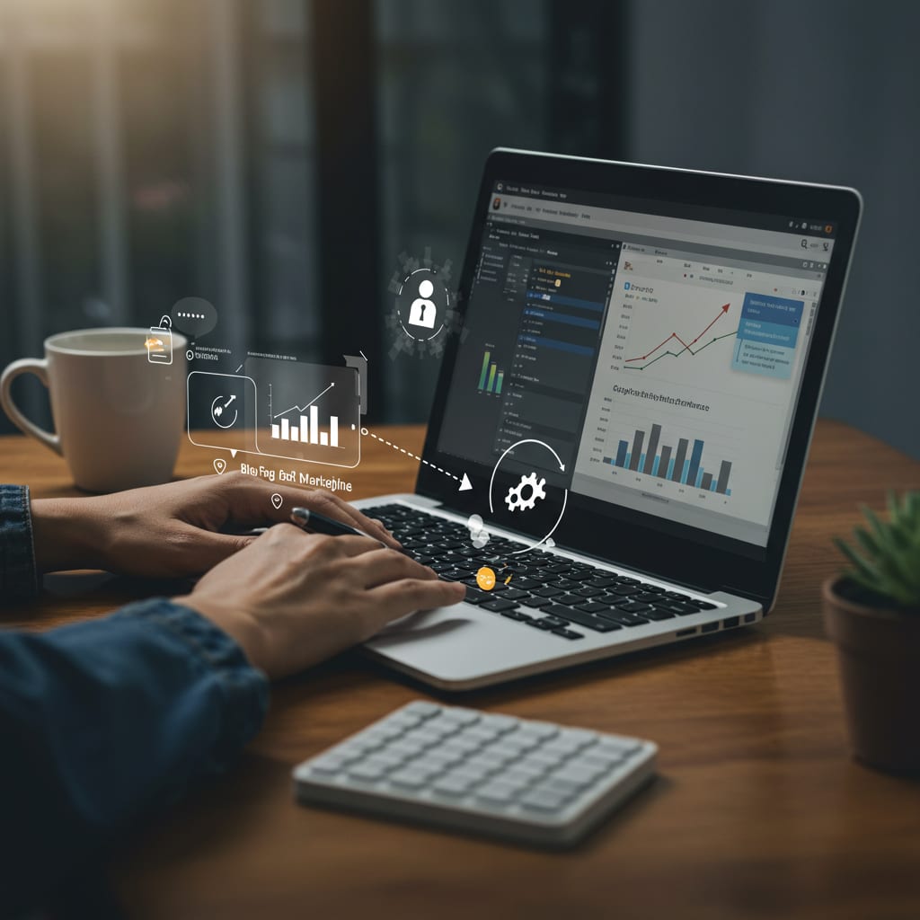 Business owner improving visibility with smart content strategies for local SEO without ads