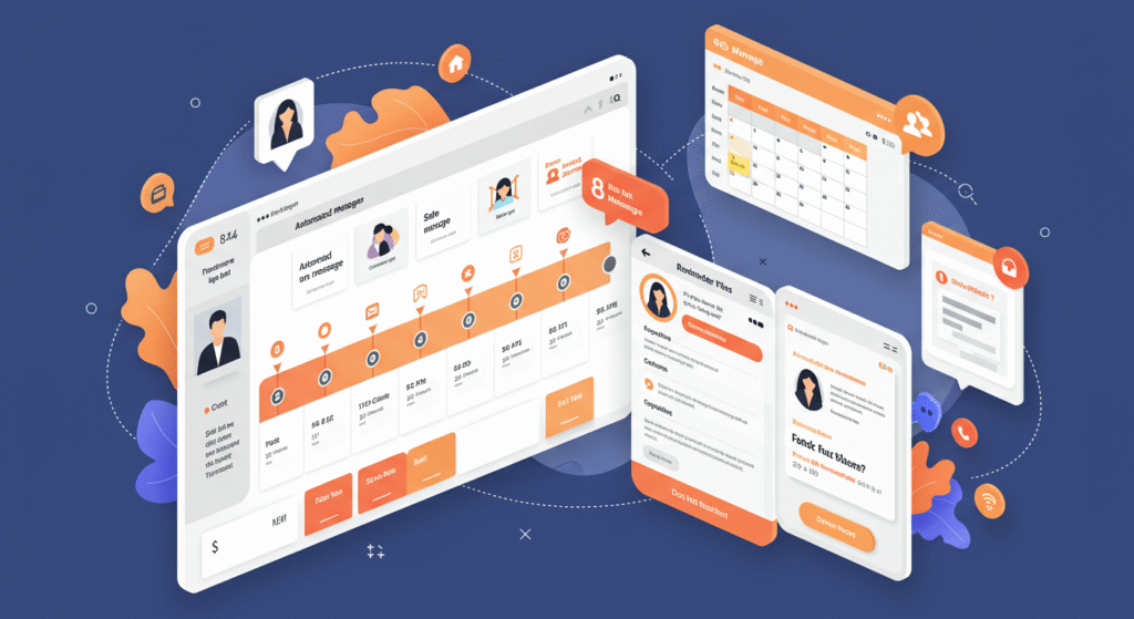 CRM dashboard showing automated follow-up process