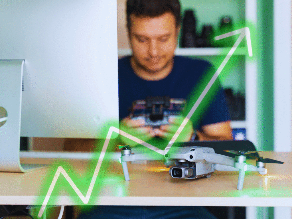 How much do drone pilots make - drone pilot reviewing business data for growth