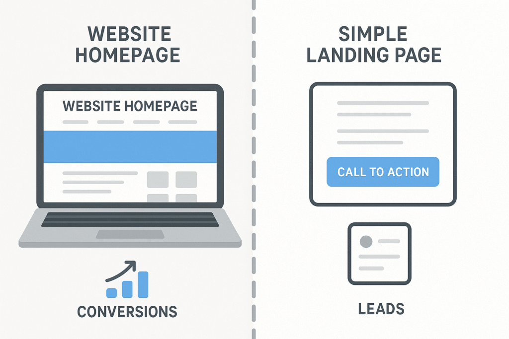 Landing Pages vs Websites: The Truth About Small Business Lead Gen Success